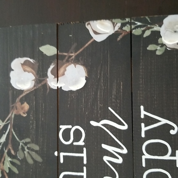 Wood Sign that says "this is our happy place" - Picture 5 of 5